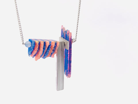 Dust Stripe Pendant blue/pink