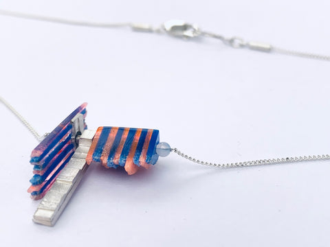 Dust Stripe Pendant blue/pink