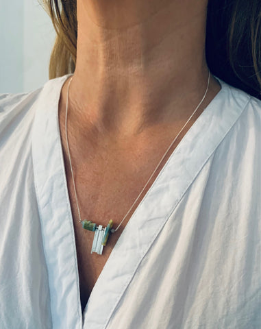 Dust Stripe Pendant blue/yellow