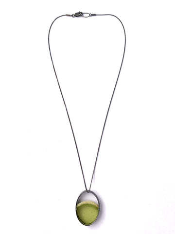 Oval Dust Pendant (Small) Olive
