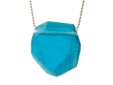 Facet Pendant (Small) Teal