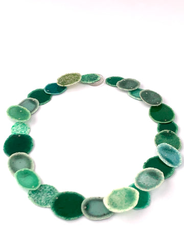 Layered Dust Necklace Green