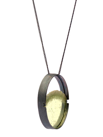 Oval Dust Pendant (Small) Olive