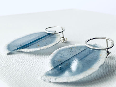 Layered Dust Studs pale blue