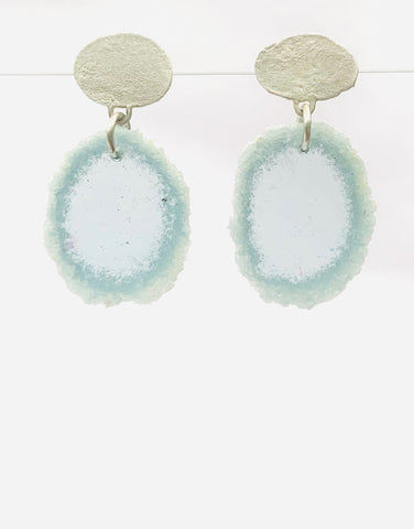 Dust Drop Studs Pale Blue