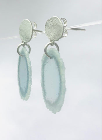 Dust Drop Studs Pale Blue