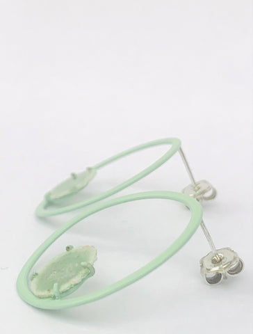 Oval Dust Stud Pistachio