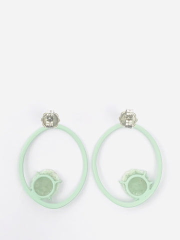 Oval Dust Stud Pistachio