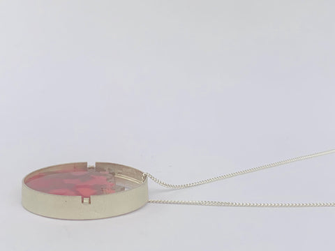 Granule Pendant - Pink/Grey