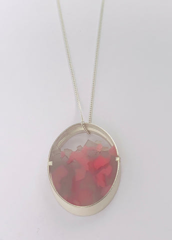 Granule Pendant - Pink/Grey