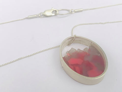 Granule Pendant - Pink/Grey