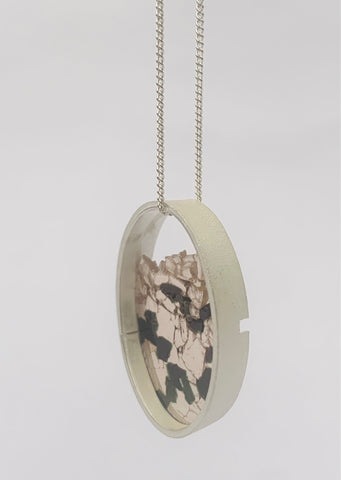 Granule Pendant - Sandstone/Forest Green