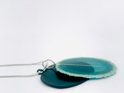 Dust Pendant - Teal/Forest Green