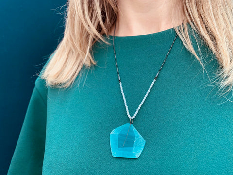 Facet Pendant Teal