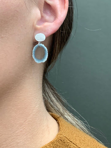 Dust Drop Studs Pale Blue