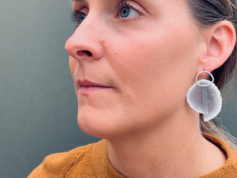 Layered Dust Studs pale blue