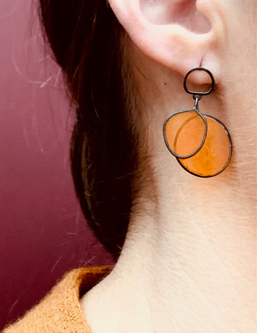 Double Edge Drops Burnt Orange