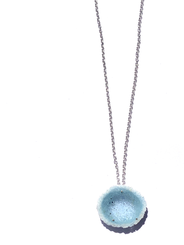 Boxy Dust Pendant - Pale Blue