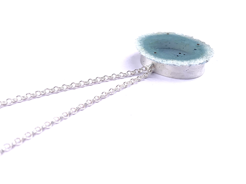 Boxy Dust Pendant - Pale Blue