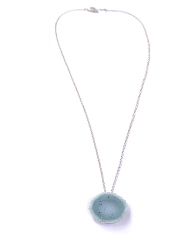 Boxy Dust Pendant - Pale Blue