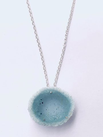 Boxy Dust Pendant - Pale Blue