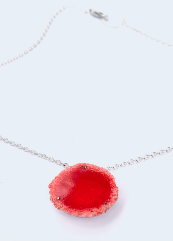 Boxy Dust Pendant - Red