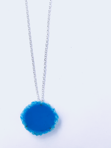 Boxy Dust Pendant - Sky Blue