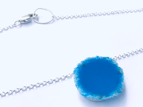 Boxy Dust Pendant - Sky Blue