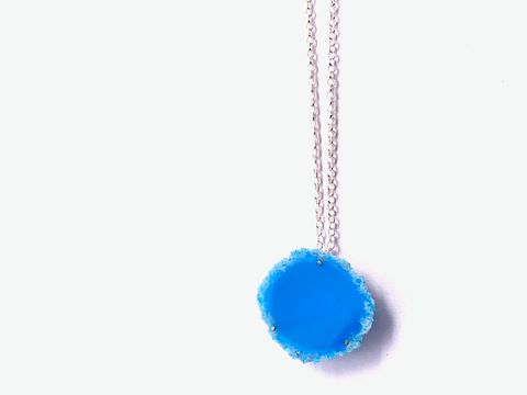Boxy Dust Pendant - Sky Blue