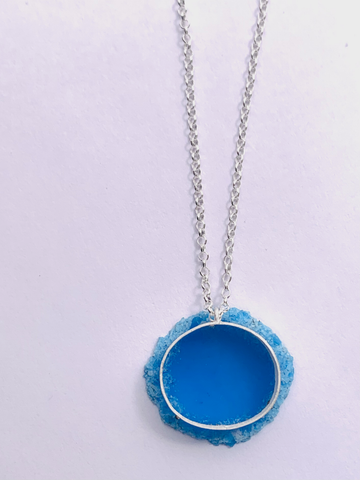 Boxy Dust Pendant - Sky Blue