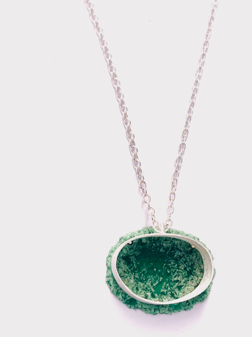 Boxy Dust Pendant - Green