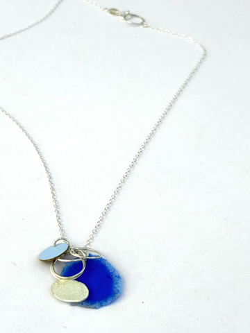 Cluster Dust Pendant - Electric Blue/Powder