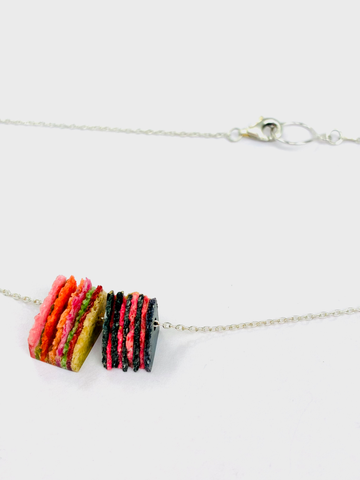 Dust Stripe Pendant - Pinks/Black/Green