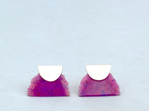 Mini Dust Studs - Fushia/Purple