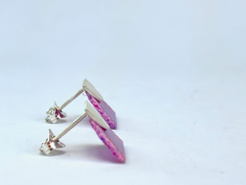 Mini Dust Studs - Fushia/Purple