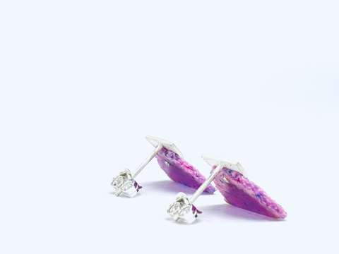 Mini Dust Studs - Fushia/Purple