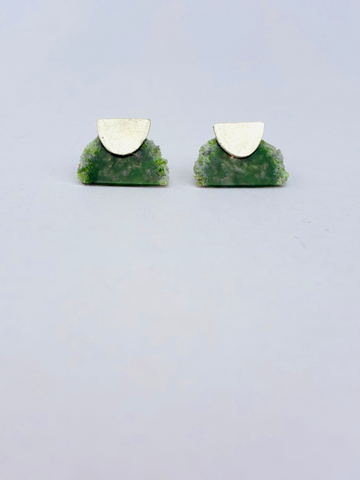 Mini Dust Studs - Khaki/Grey