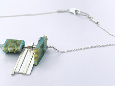 Dust Stripe Pendant blue/yellow