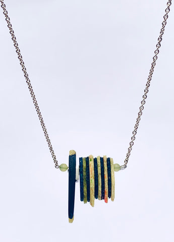 Dust Stripe Pendant yellow/black