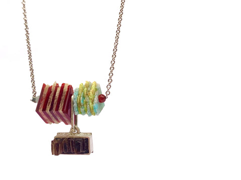 Dust Stripe Pendant red/yellow/blue/brown