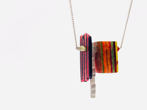 Dust Stripe Pendant Pink/Green