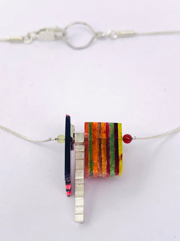 Dust Stripe Pendant Pink/Green