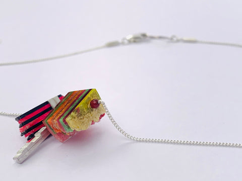 Dust Stripe Pendant Pink/Green