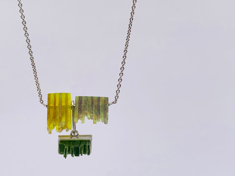 Dust Stripe Pendant yellow/green