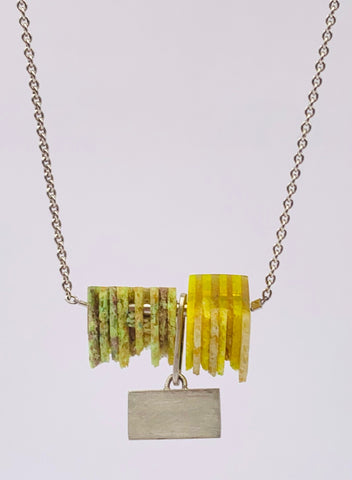 Dust Stripe Pendant yellow/green