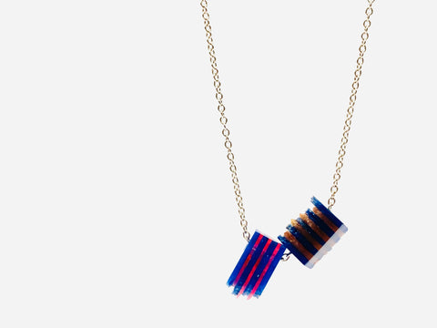 Dust Stripe Pendant Blue/pink