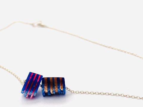 Dust Stripe Pendant Blue/pink