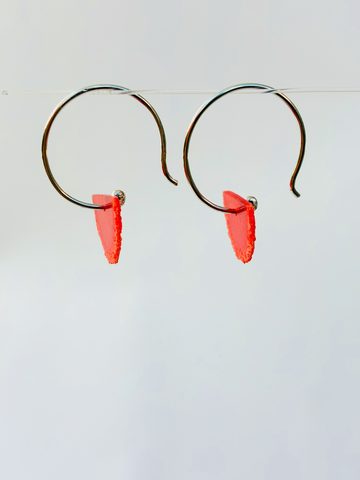 Dust Hoops - Coral Red