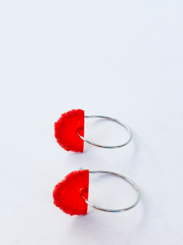 Dust Hoops - Coral Red