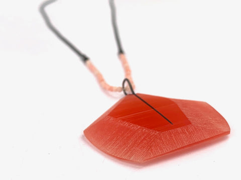 Facet Pendant Coral